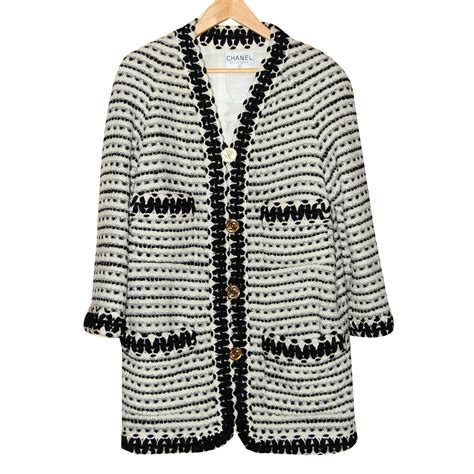 chanel long wool coat|chanel tweed jacket cost.